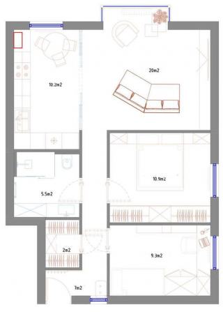 Thiết kế căn hộ 65m2, vẻ đẹp hiện đại và tinh tế