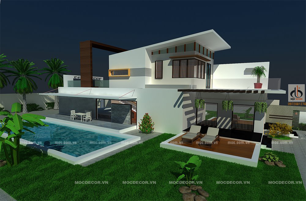  thự vườn phong cách hiện đại