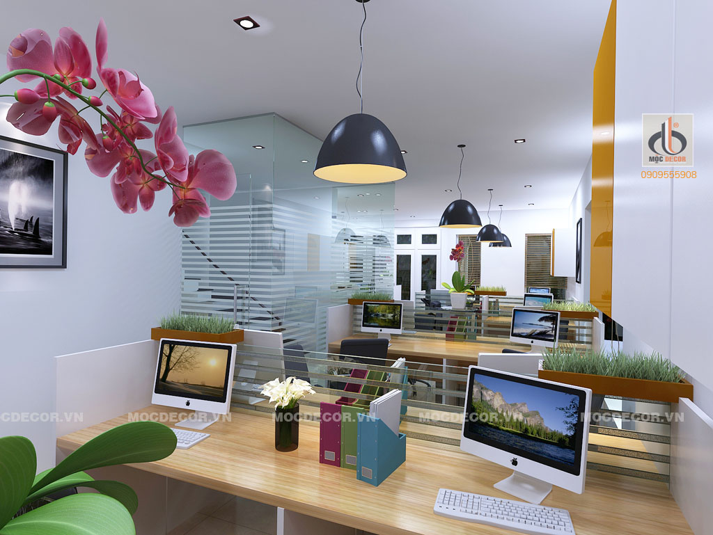Thiết kế nội thất văn phòng 200 m2