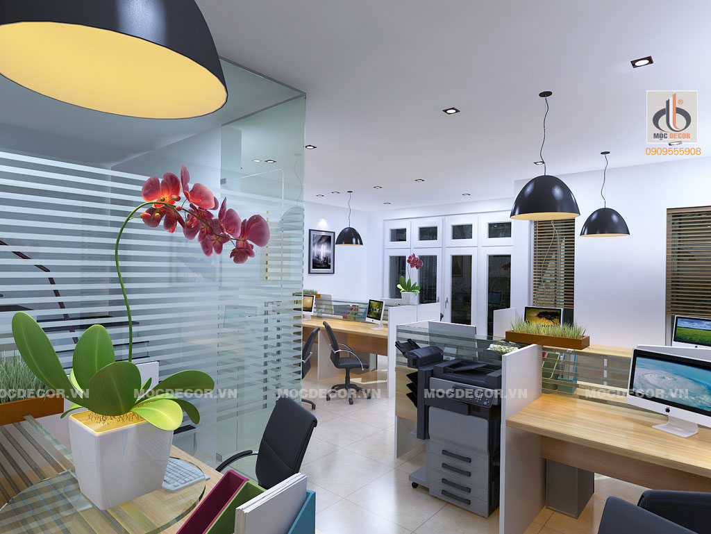 Thiết kế nội thất văn phòng 200 m2