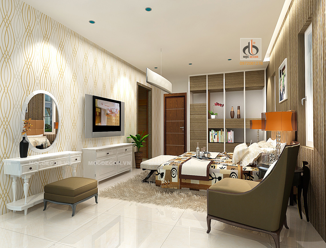 Thiết kế nội thất biệt thự dự án khu dân cư 