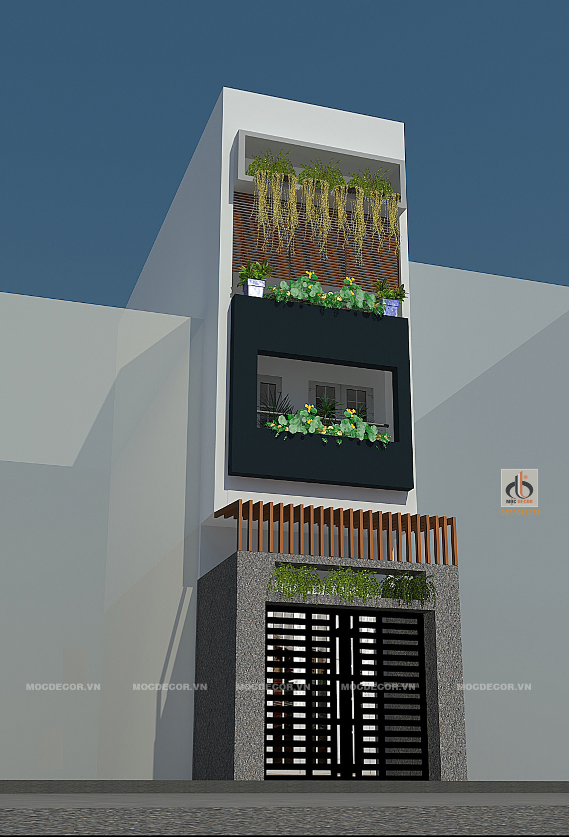 Thiết kế nhà phố hẹp